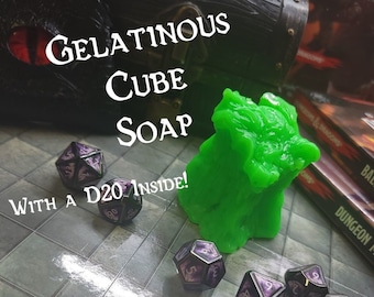 D&D Soap |  Gelatinous Cube Soap  |  Dice Soap