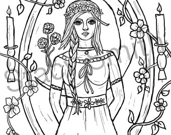 Coloring Page “Esmerelda” - PDF DIGITAL DOWNLOAD
