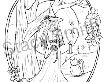 Coloring Page “Agnes” - PDF DIGITAL DOWNLOAD