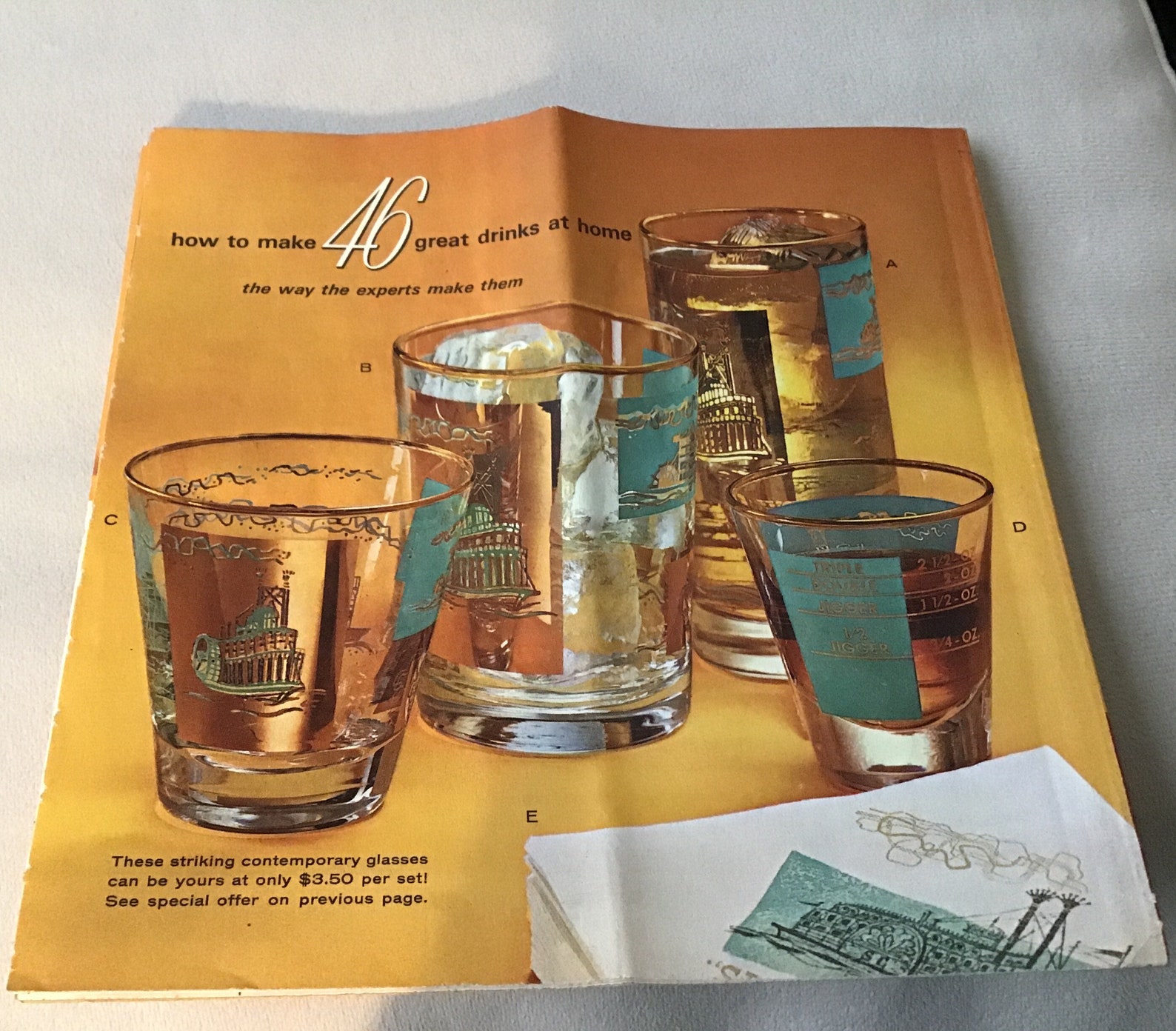 Libbey Steamboat Turquoise and Gold Southern Comfort stem bar Etsy