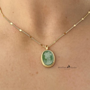 Cameo Necklace, Gold Necklace, Agate Necklace, Vintage jewelry, Cameo Pendant, Vintage Necklace, Vintage jewelry, Victorian necklace Gift