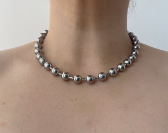 Oversized Stainless Steel Ball Chain, Statement Necklace, Chain Necklace  Chunky, Bulk Necklace, Silver Necklace, Gift for men, Gift for her