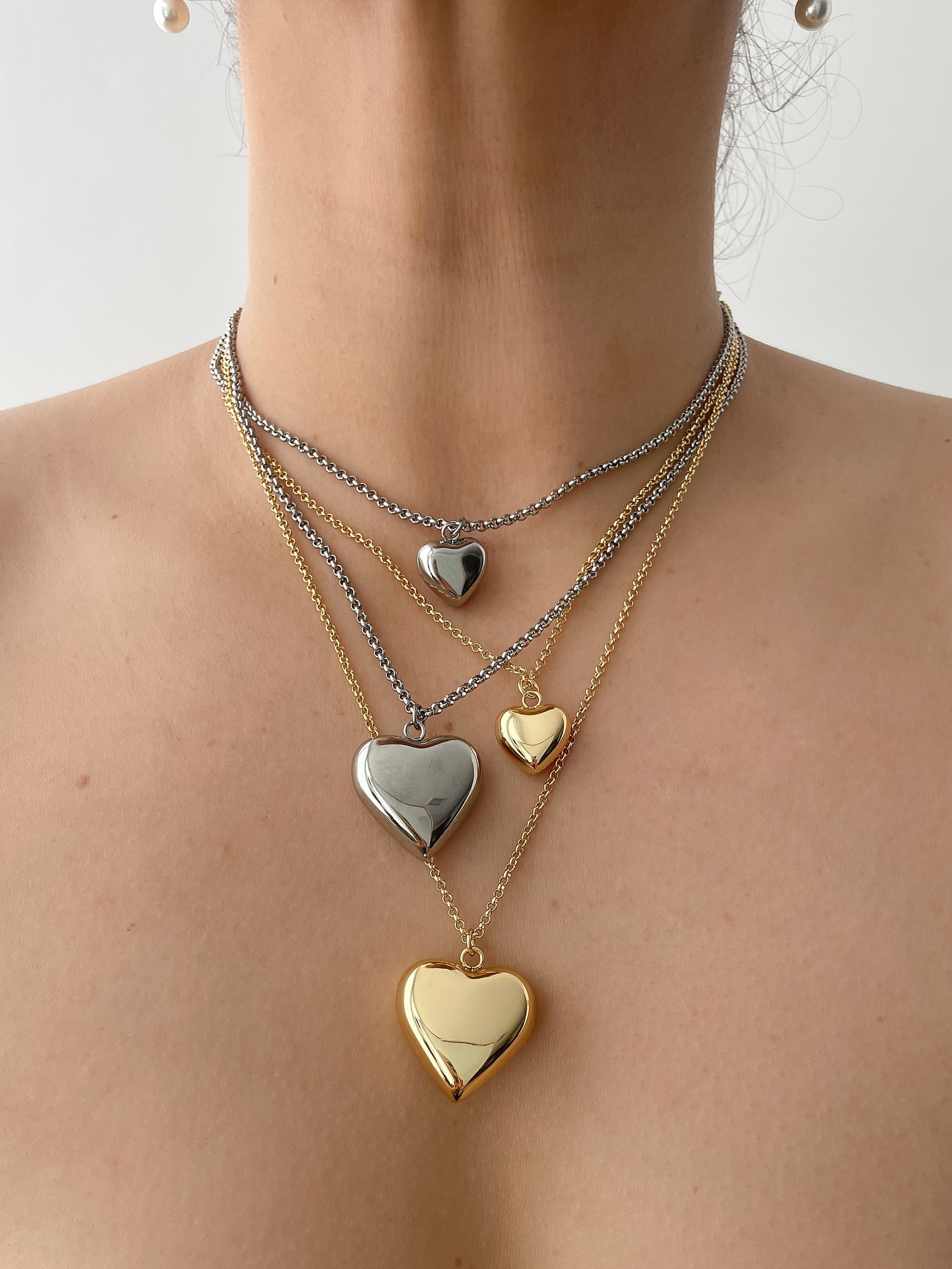 ◆VINTAGE HOLLYWOOD◆ Petit Two Heart Necklace VH249ONE003M 001-