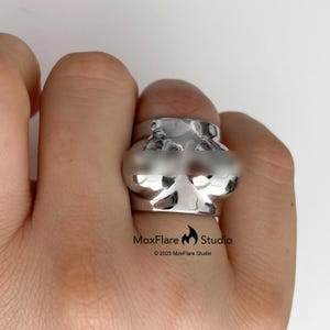 Silver Ring, Stainless Steel Ring, Silver Band Ring, Hippie Ring, Bold Statement Ring, Chunky Ring, Spoon Ring, Fork Ring, mature