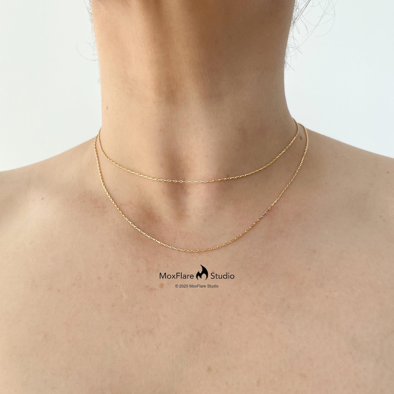 Gold Necklace, Dainty Necklace,Simple Necklace, Layering necklace, Dainty Necklace, Minimalist Necklace, image 1