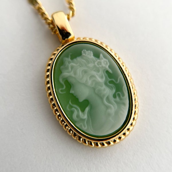 Cameo Halskette, Gold Halskette, Achat Halskette, Vintage Schmuck, Cameo Anhänger, Vintage Halskette, Vintage Schmuck, viktorianische Halskette, Geschenk