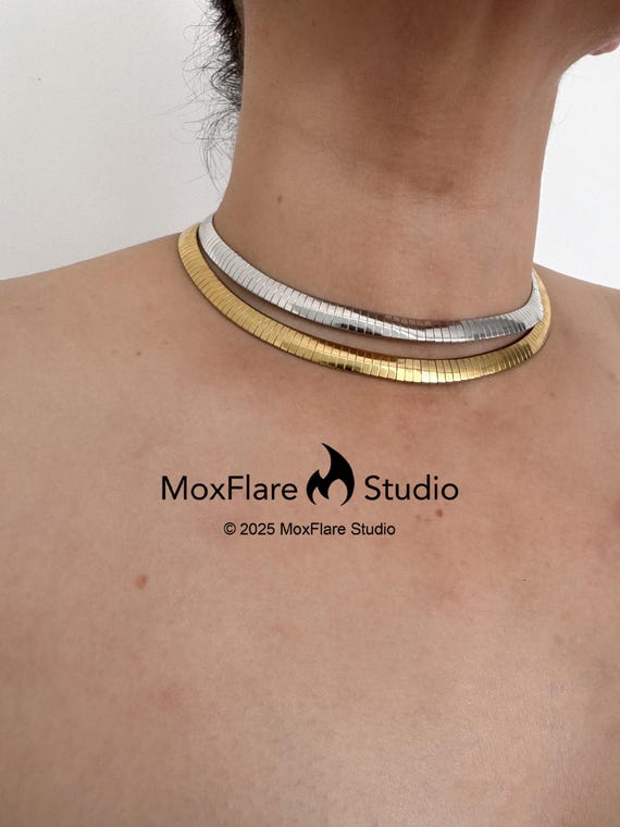 Choker Necklace Statement Gold Necklace Silver Necklace Vintage Necklace Minimalist Necklace Layering Necklace Gift for her Gift for mom