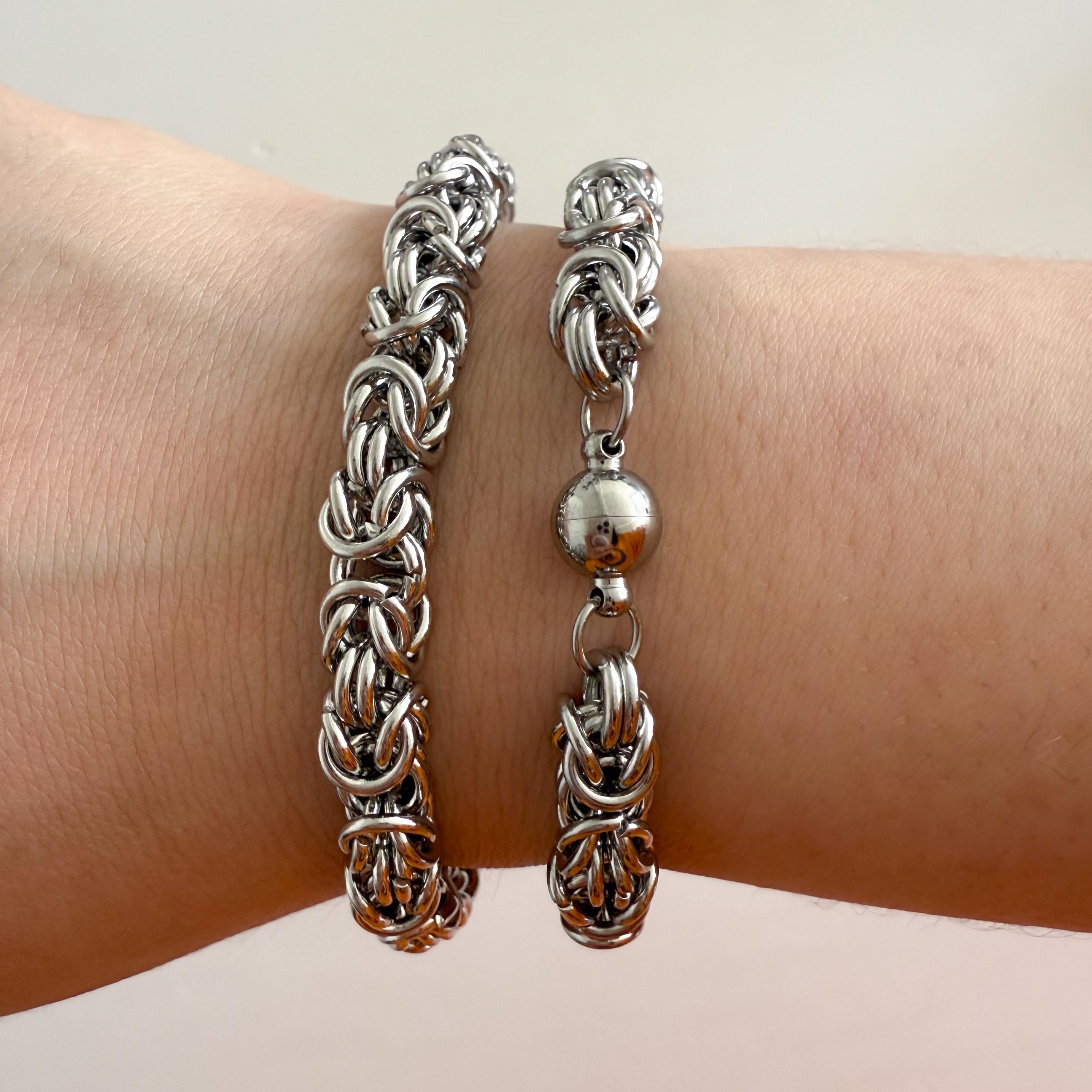 Silver Bracelet,Punk Bracelet, Stainless Steel Bracelet