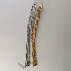 Silverhalsbandset Statementhalsband Chunky halsband Skrymmande halsband Lagerhalsband Halsband i vintagestil Ormkedja Present till henne bild 7