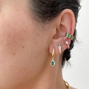 Emerald Earrings, Emerald Hoop Earrings, Emerald Drop Earrings, Emerald Dangle Earrings, Tear Drop Earrings, Nickel free, Holiday Presents