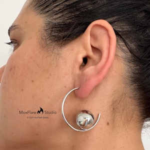 Silber Ohrringe, Edelstahl Ohrringe, Punk Ohrringe, Silber Creolen, Gothic Ohrringe, Edgy Ohrringe, Silberschmuck, Gothic Schmuck