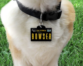 license plate pet tags