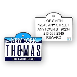  New York Driver License Custom Dog Tag for Pets and