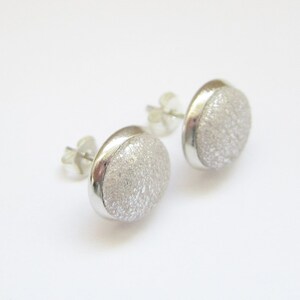 Ear studs LEATHER VITAMIN SILVER image 2