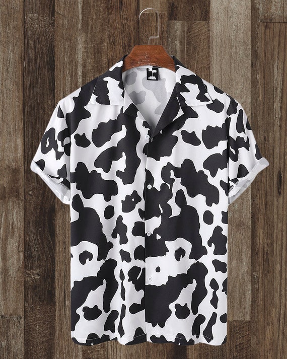 Cow Print Animal Print Short Sleeve Trendy Graphic - Etsy