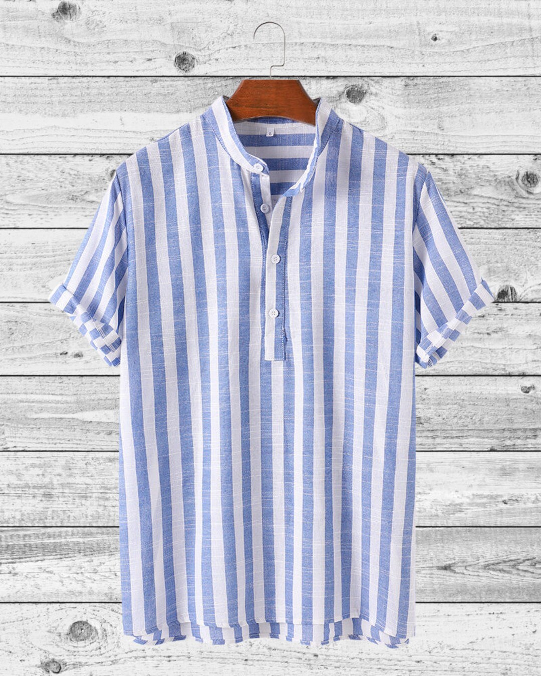 Men's Button Down Striped Short Sleeve Streetwear Shirt - Etsy