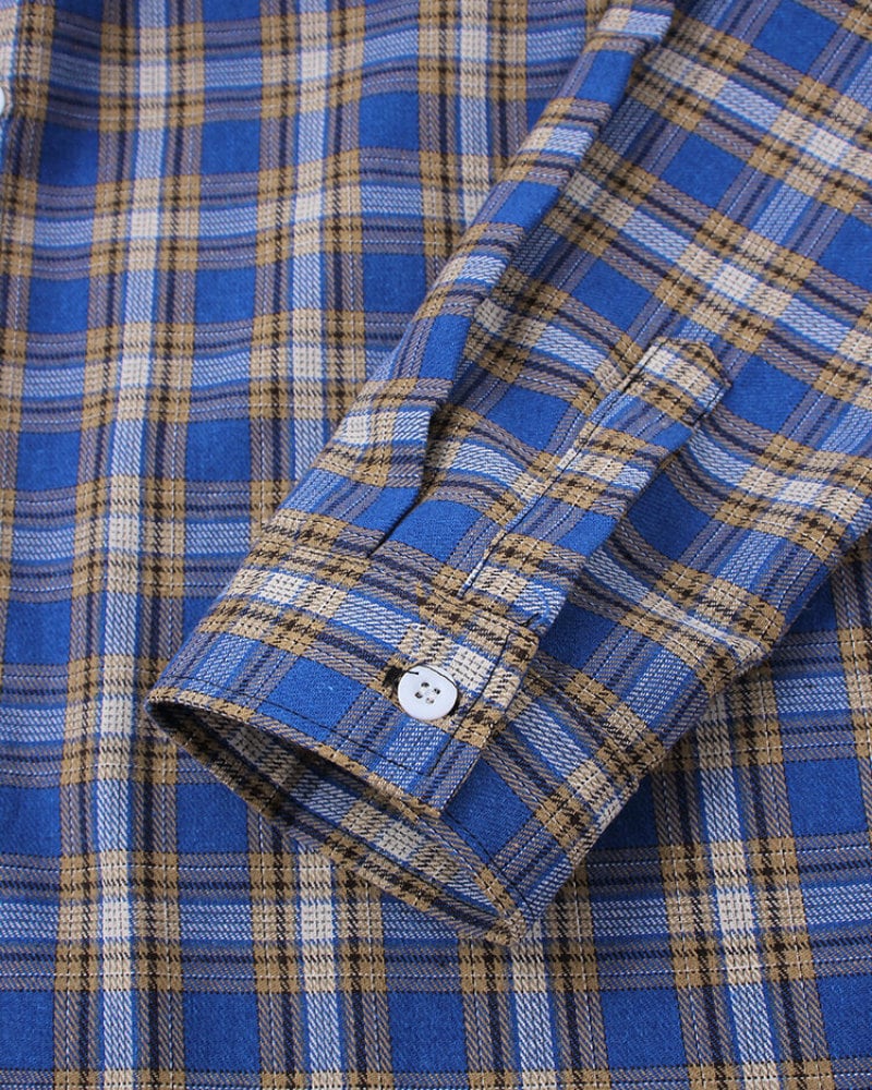 Blue Plaid Drawstring Hooded Jacket Causal Hooded Plaid - Etsy