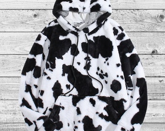 fluffy cow jacket