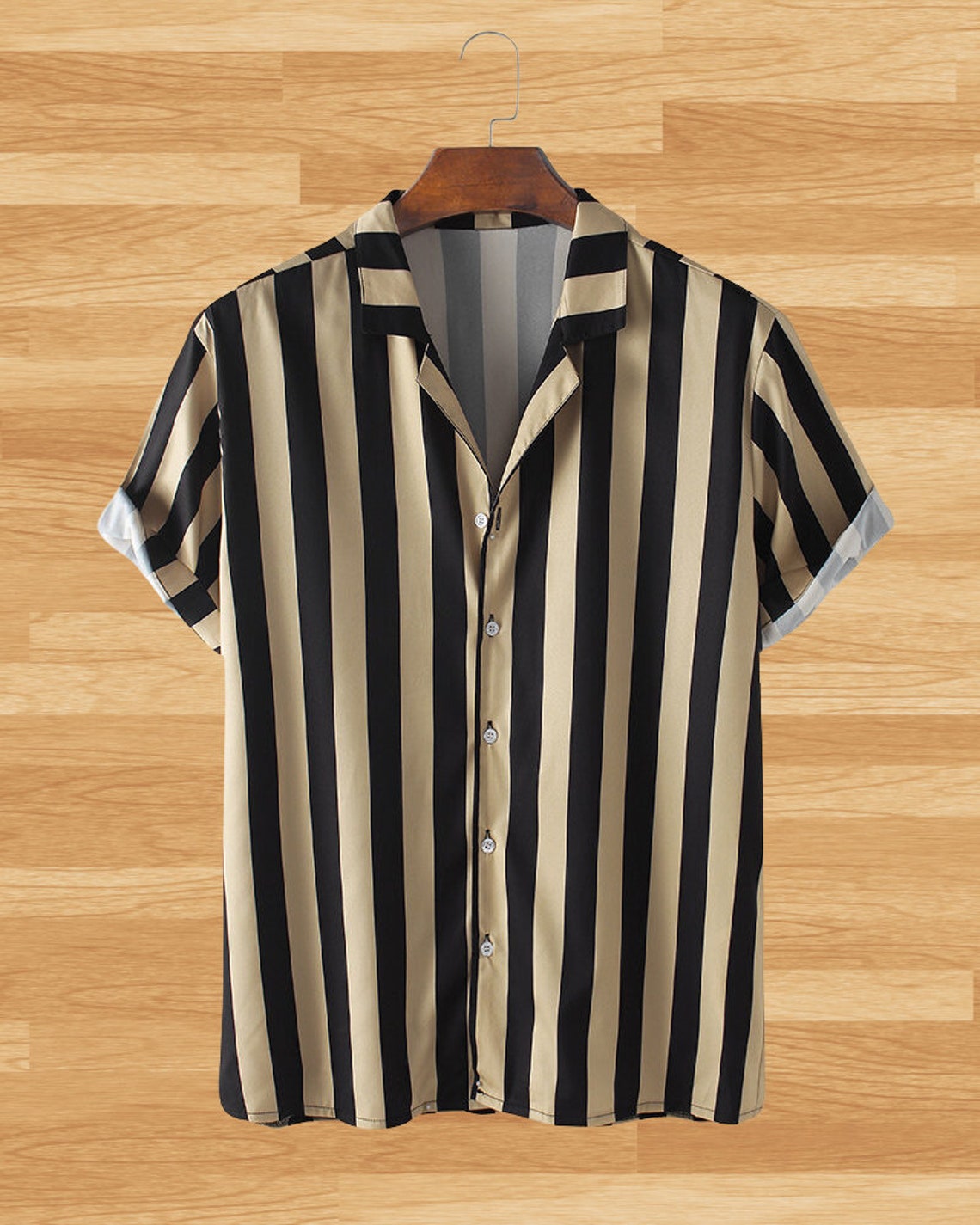Men's Vintage Striped Button Down Shirt | Etsy
