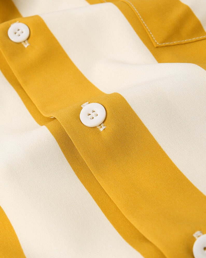 Men's Striped Button Down Short Sleeve Shirt - Etsy