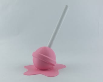 Oversized Melting Lollipop modern pop art sculpture unique décor baby shower gift