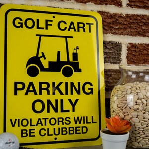 Golf Cart Parking Golf Wall Art Metal sign - Golf Decor - Golf Gifts for Men Women