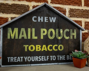 Americana Decor - Mail Pouch Tobacco Sign - Vintage Wall Art Decor