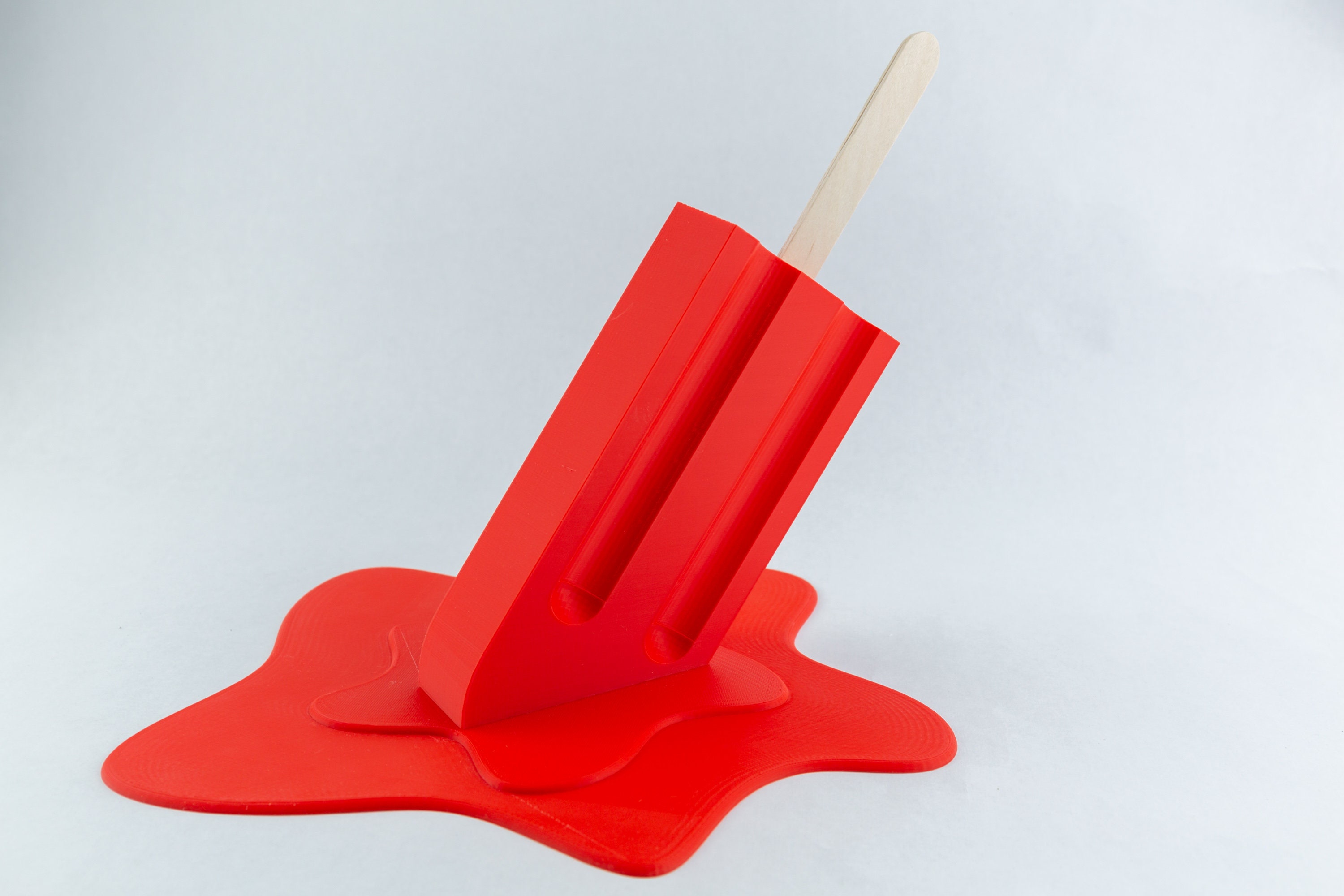 3D Printed XL Melting Popsicle Modern Art Sculpture - Unique Ice
