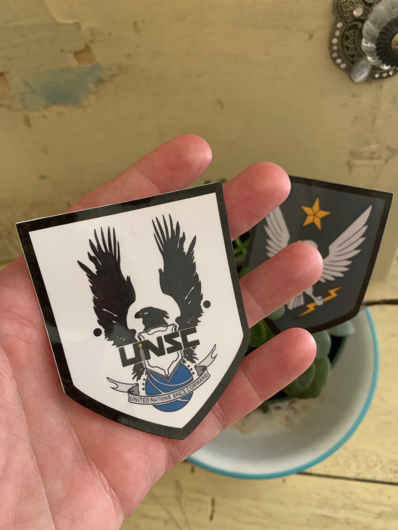 Halo Stickers x 2 UNSC and Spartan Etsy