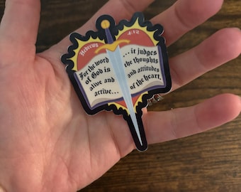 Hebrews 4:12 Christian Sticker
