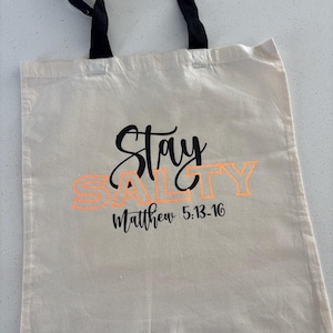 Stay Salty Natural Cotton Tote Bag