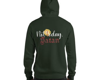 Nicht heute, Satan Christian Unisex Hoodie