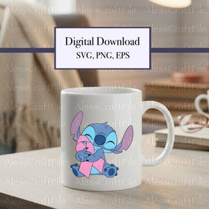 Stitch Ribbon Breast Cancer SVG EPS PNG files