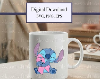 Stitch Ribbon Breast Cancer SVG EPS PNG files