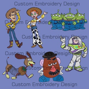 Embroidery Custom Design Toy Story Set 6