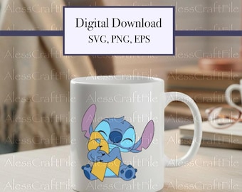 Stitch Gold Ribbon Child Cancer Awareness SVG Clipart (Digital Download)