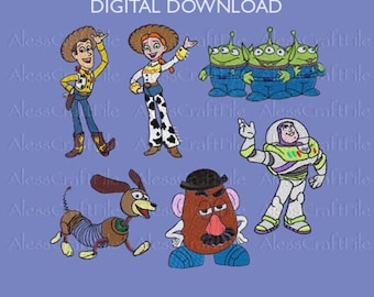 Toy Story Embroidery Files – Custom Character Designs (Digital Download)