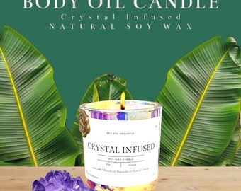Crystal Infused Candle 16 oz-LARGE