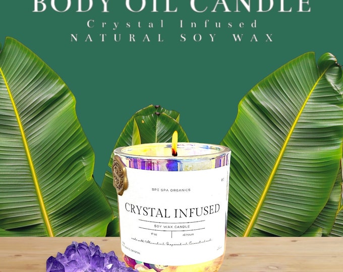 Crystal Infused Candle 16 oz-LARGE