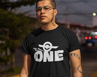 Onewheel "ONE" Tshirt-Design auf Schwarz