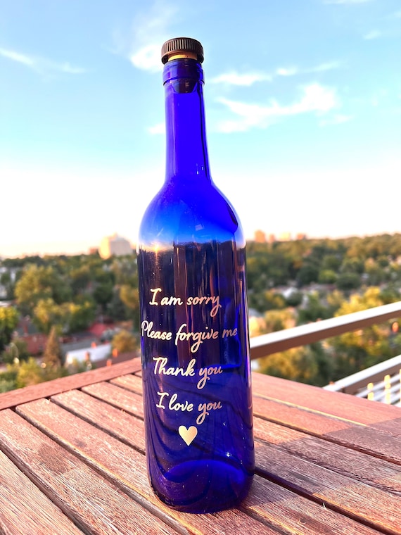 Ho'oponopono Blue Solar Bottle + prayer
