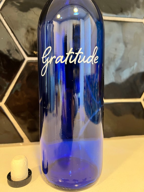 Ho'oponopono Blue Solar Bottle + gratitude