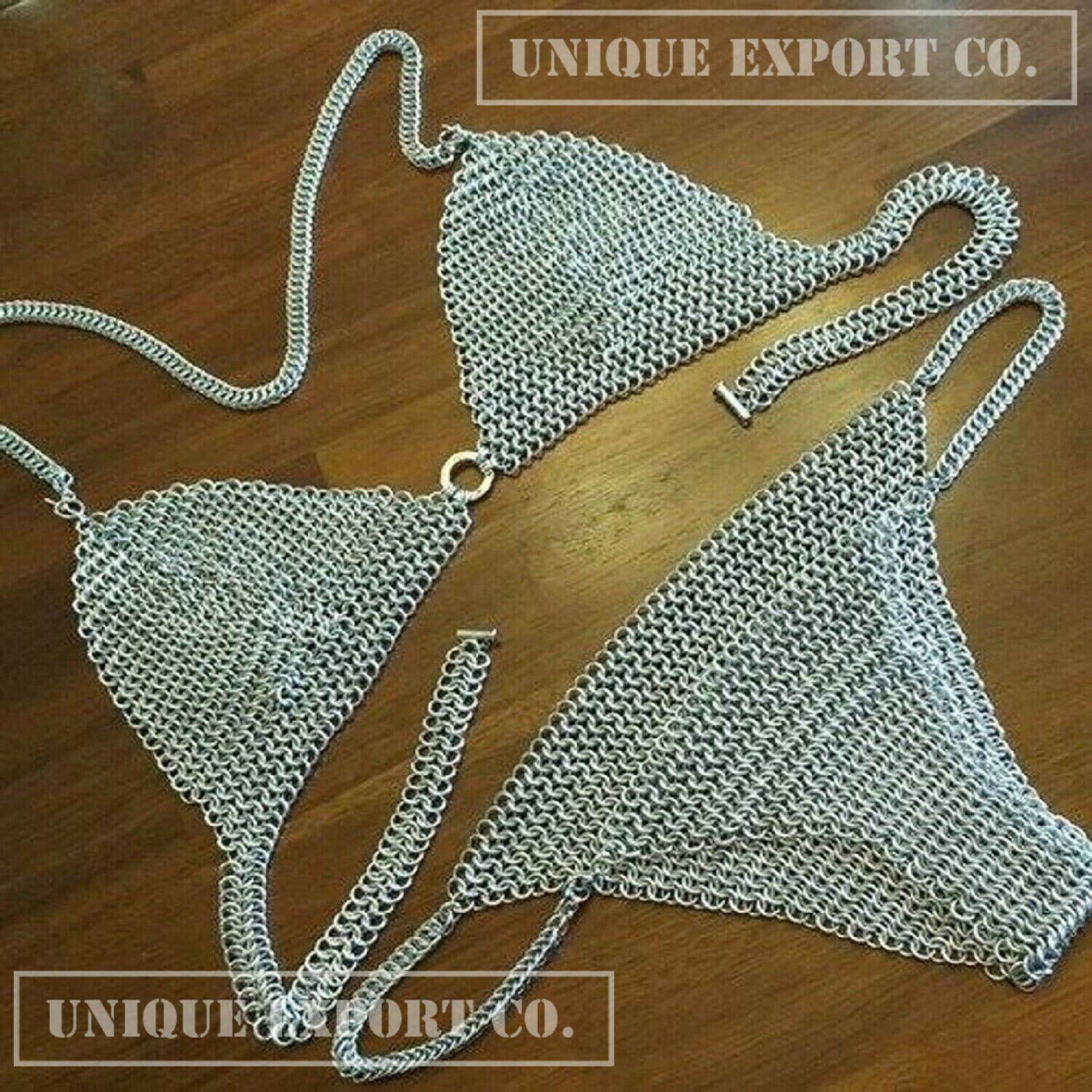 Two Piece Chainmail Bikini New Style Sexy Chainmail Etsy