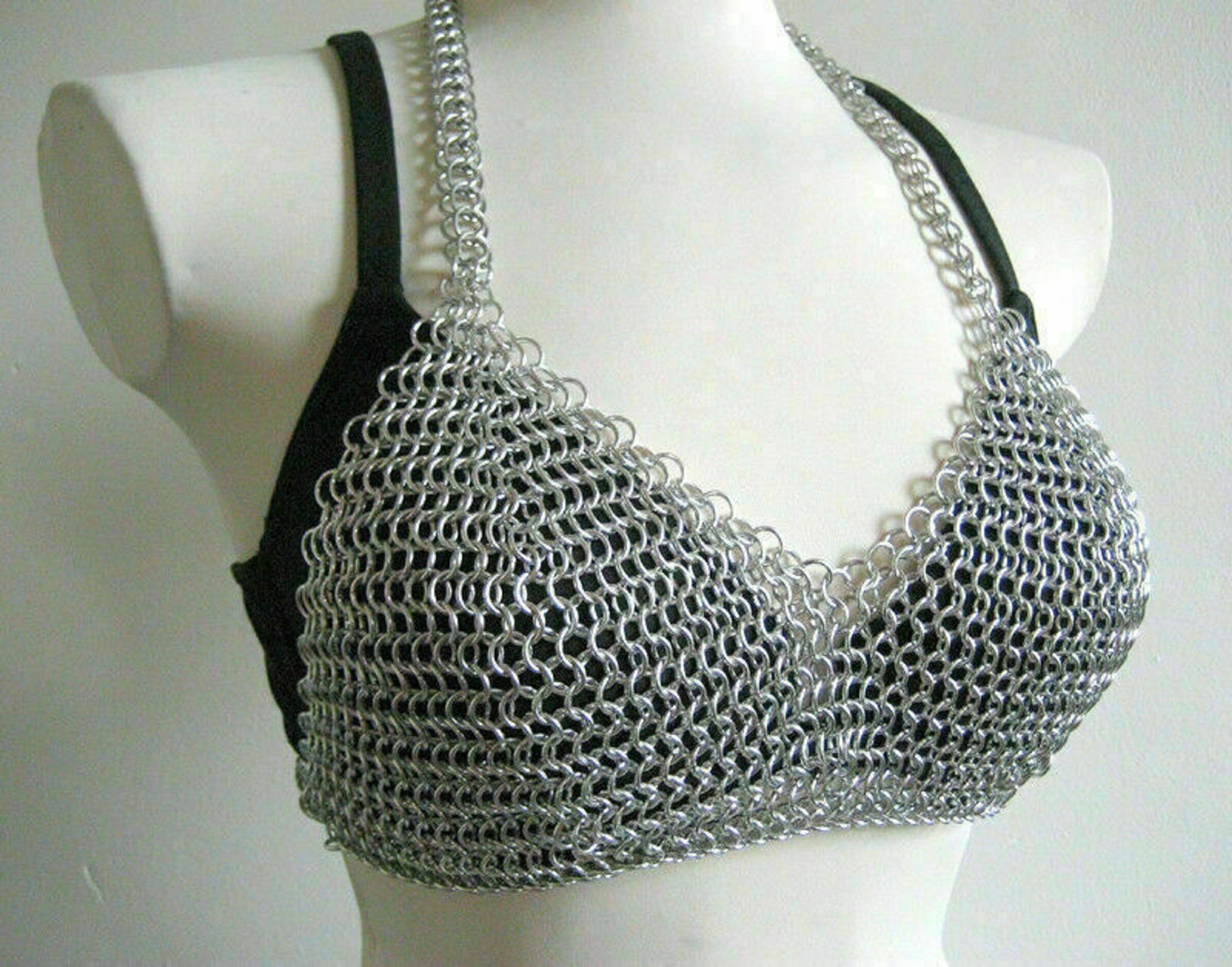 Chainmail Bra Medieval Antique Style Best Butted Ring Etsy
