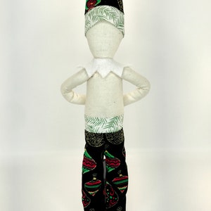 Glinsterende Ornamenten Elf Outfit, Kerst Elf Kleding, Shelf-Sitter/Knee-Hugger Elf Doll Accessoires
