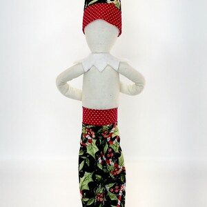 Candy Canes & Holly Elf Outfit, Christmas Elf Clothes, Shelf-Sitter/Knee-Hugger Elf Doll Accessories