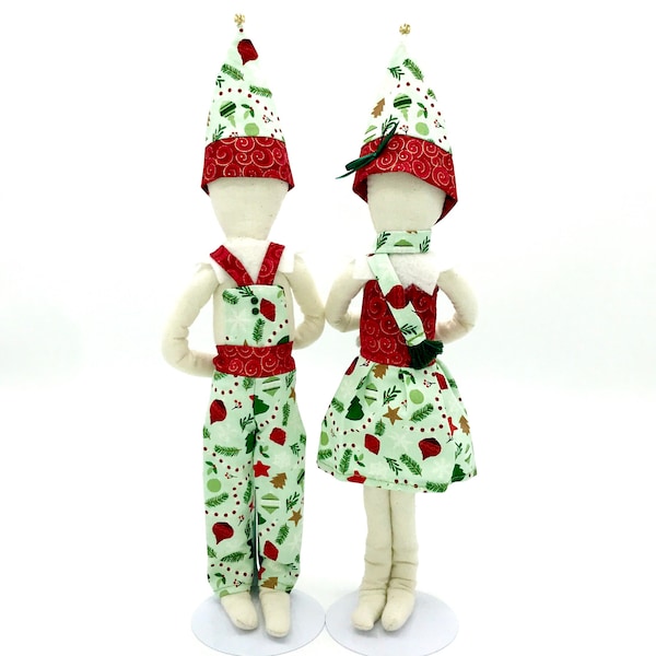 Ornaments & Swirls Outfit, Christmas Elf Clothes, Shelf-Sitter/Knee-Hugger Elf Doll Accessories