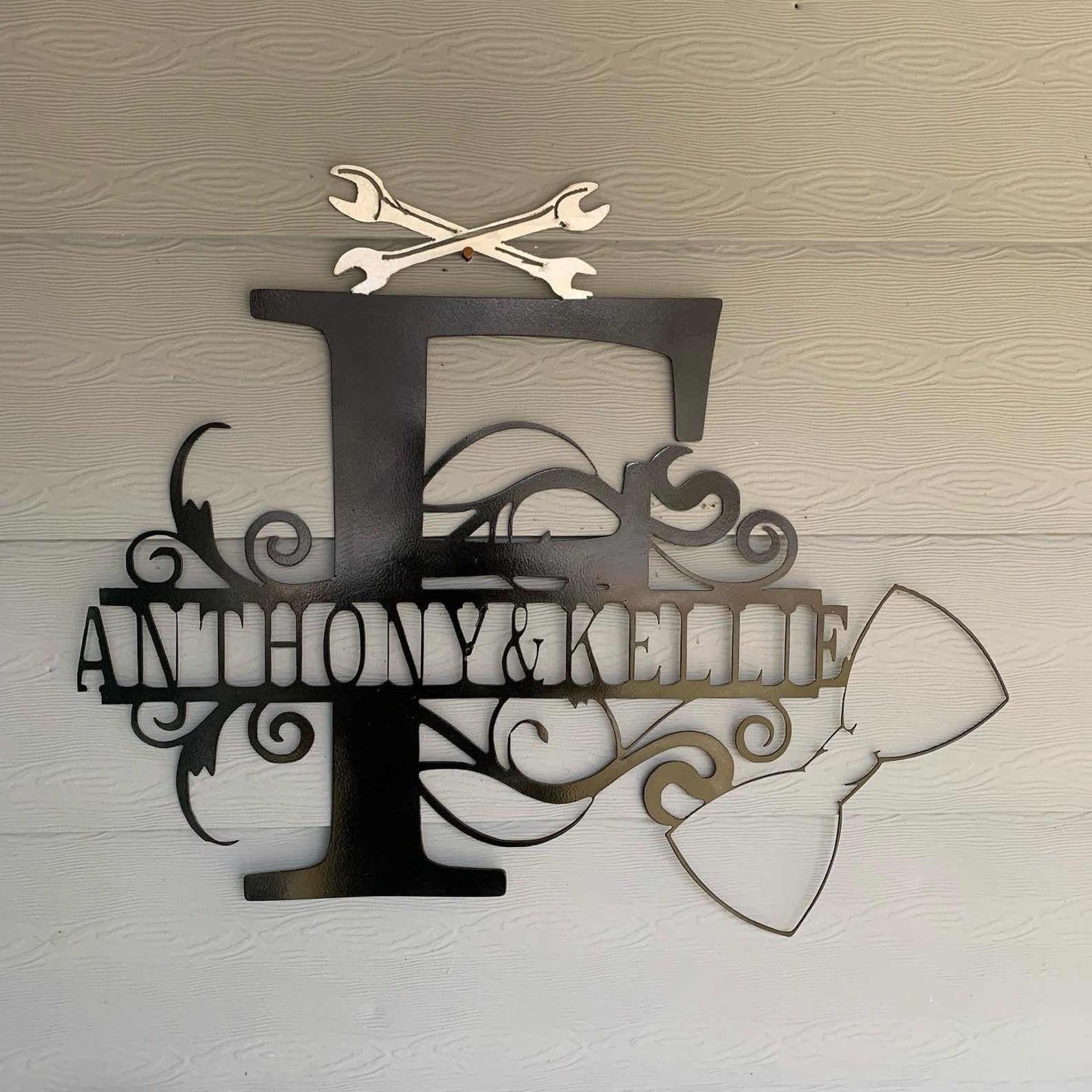 Personalized Name Initial Metal Wall Decor Etsy