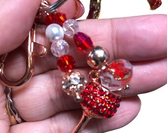 Pretty Wine Lover/Wine Drinker, Key fob/keychain for phone/can decorate purse/pocket/Crystal/REDS, gift for her/indulge/hobby/fun