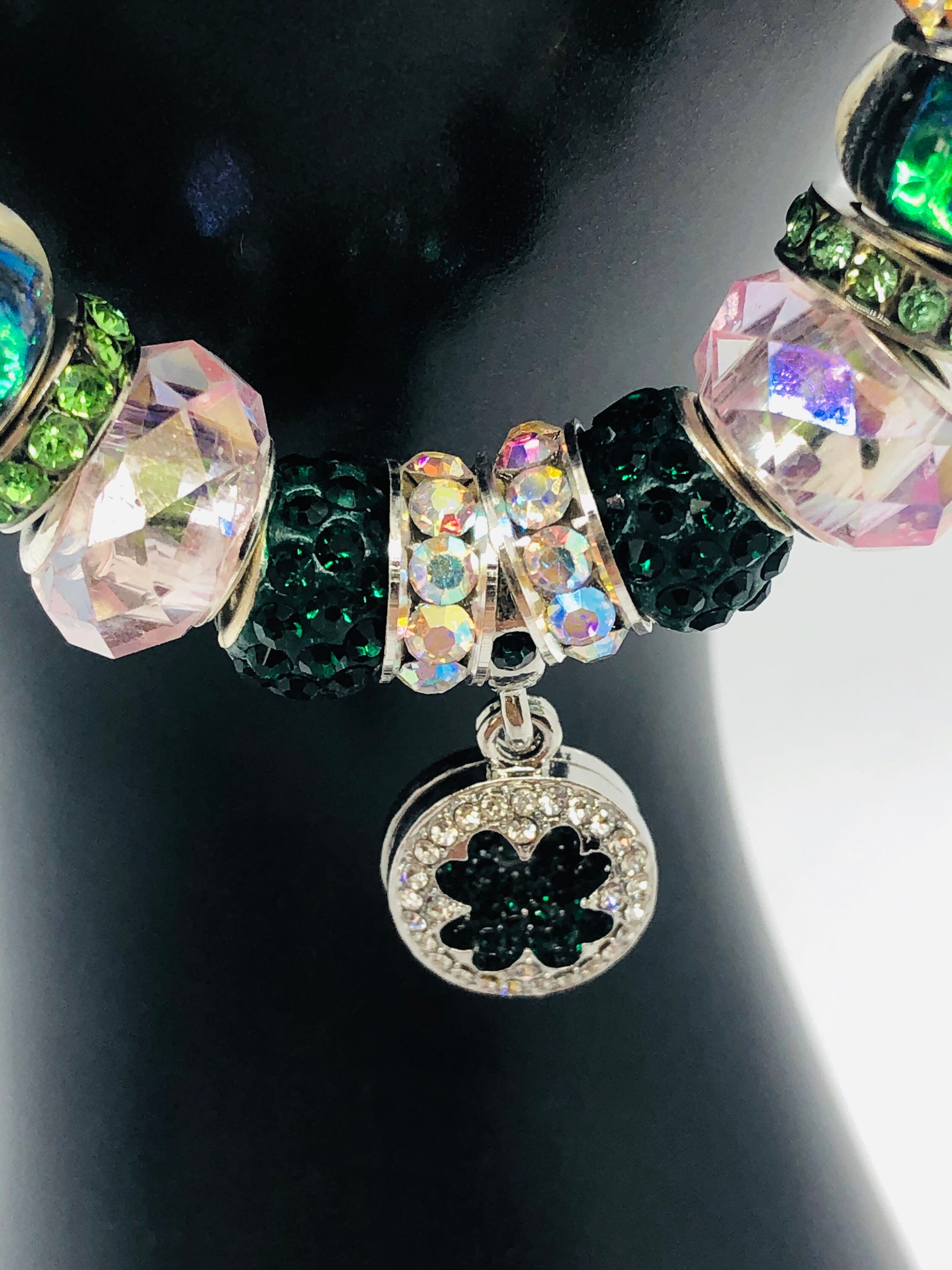 Pandora Like Charm Bracelet. Luck of the Irish 4 Leaf Etsy UK